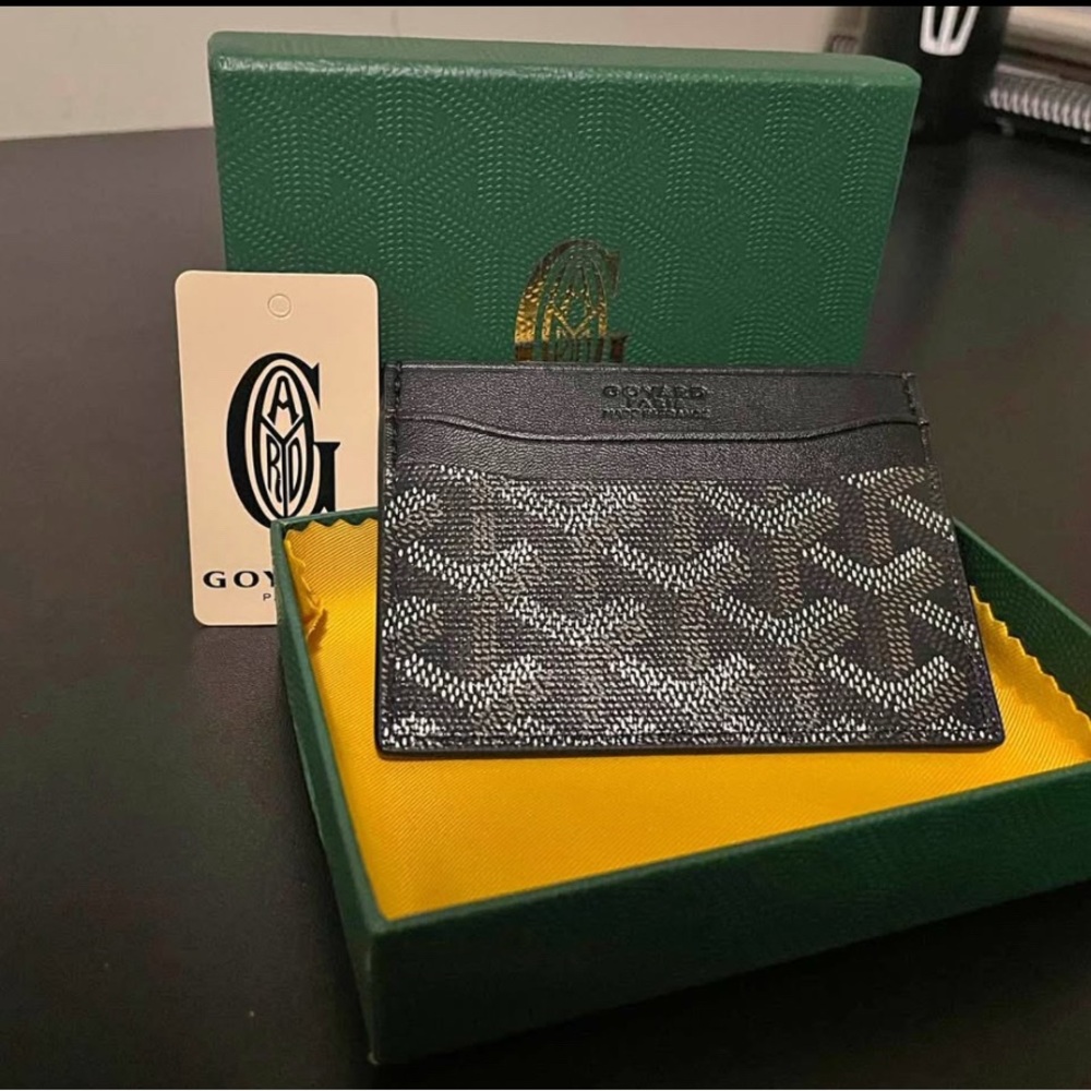 Goyard Black and Gray Card Holder